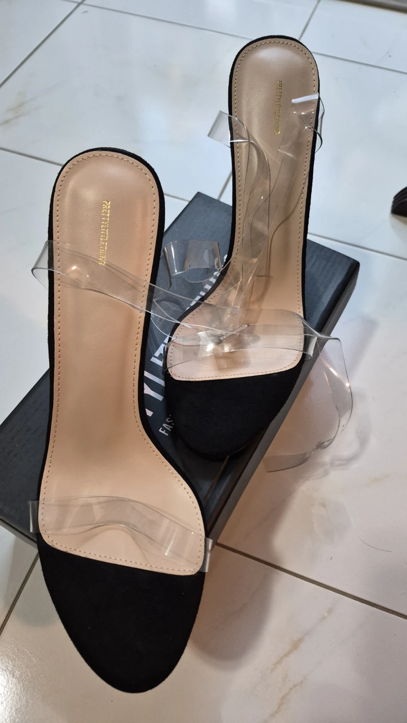 PrettyLittleThing Clear Strap Heels - Size 6