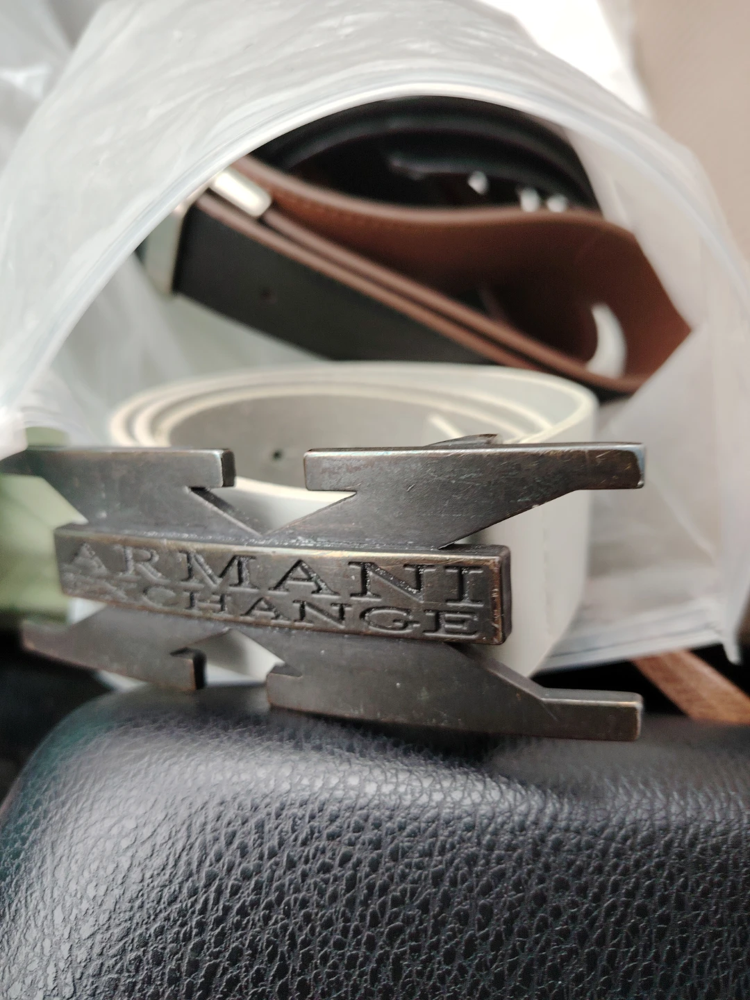 Armani Exchange Belt with large buckle - photo 2