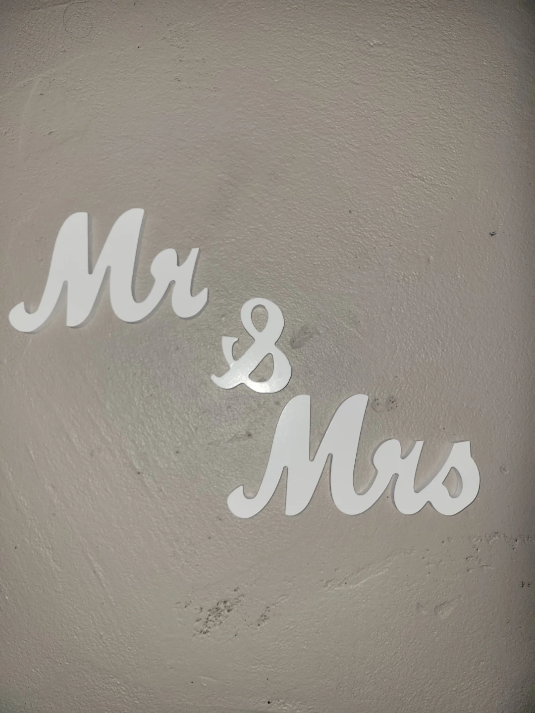 White Mr & Mrs Wedding Sign