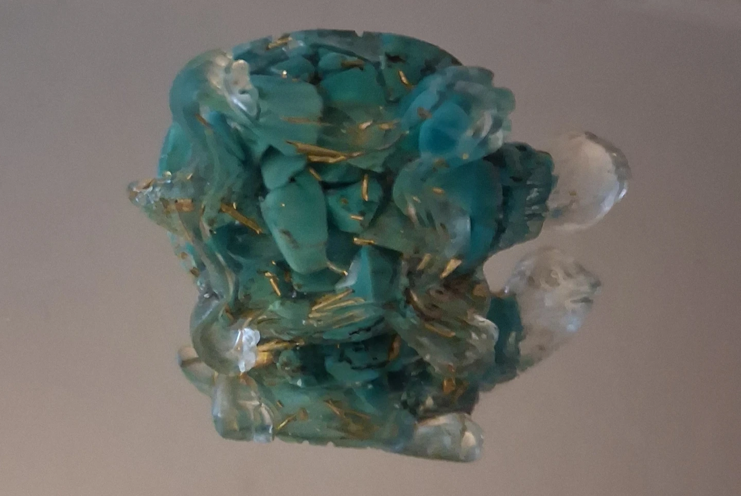 Turquoise and Gold Turtle Figurine - photo 5
