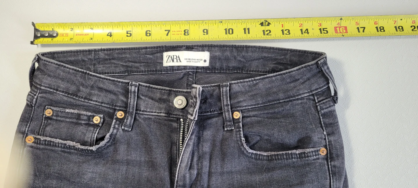 ZARA Pearl Black Jeans US 6 - photo 3