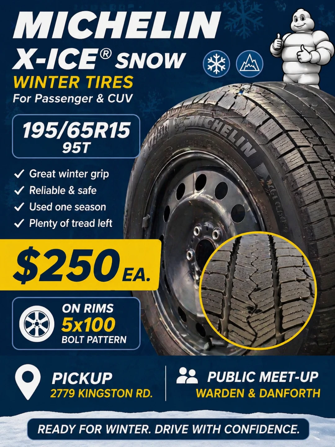 Michelin X-Ice Snow Winter Tires 195/65R15 - photo 4