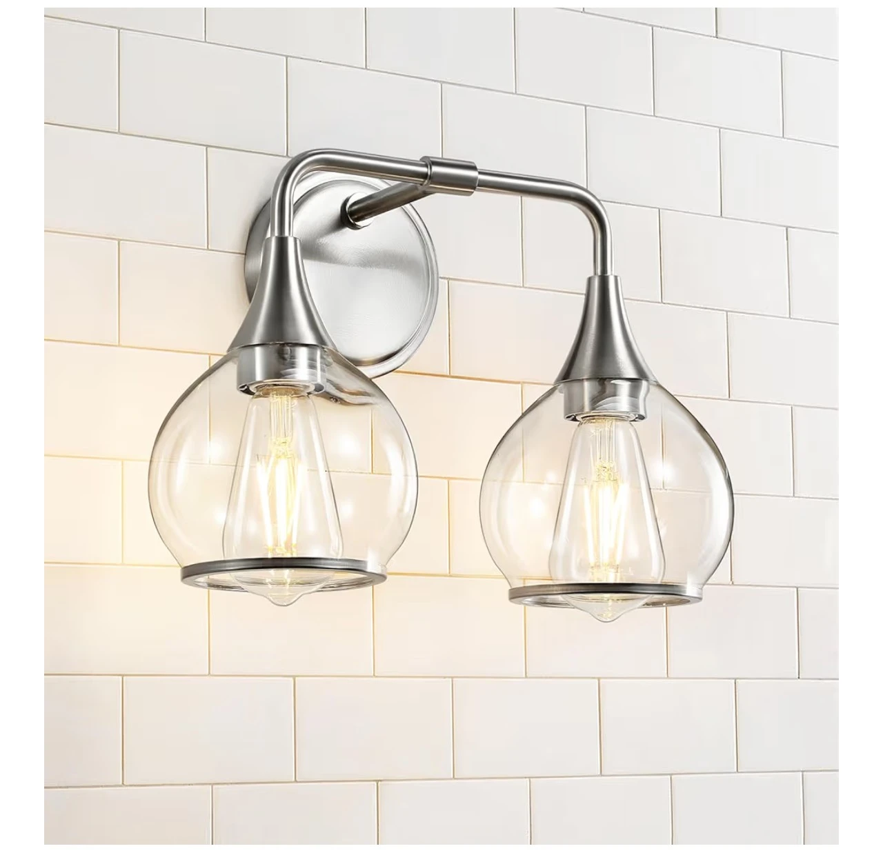 2-Light Bathroom Vanity Light Fixture