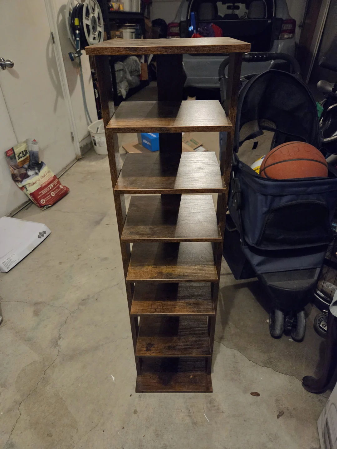 Wooden 7-Shelf Tall Storage Unit - photo 2