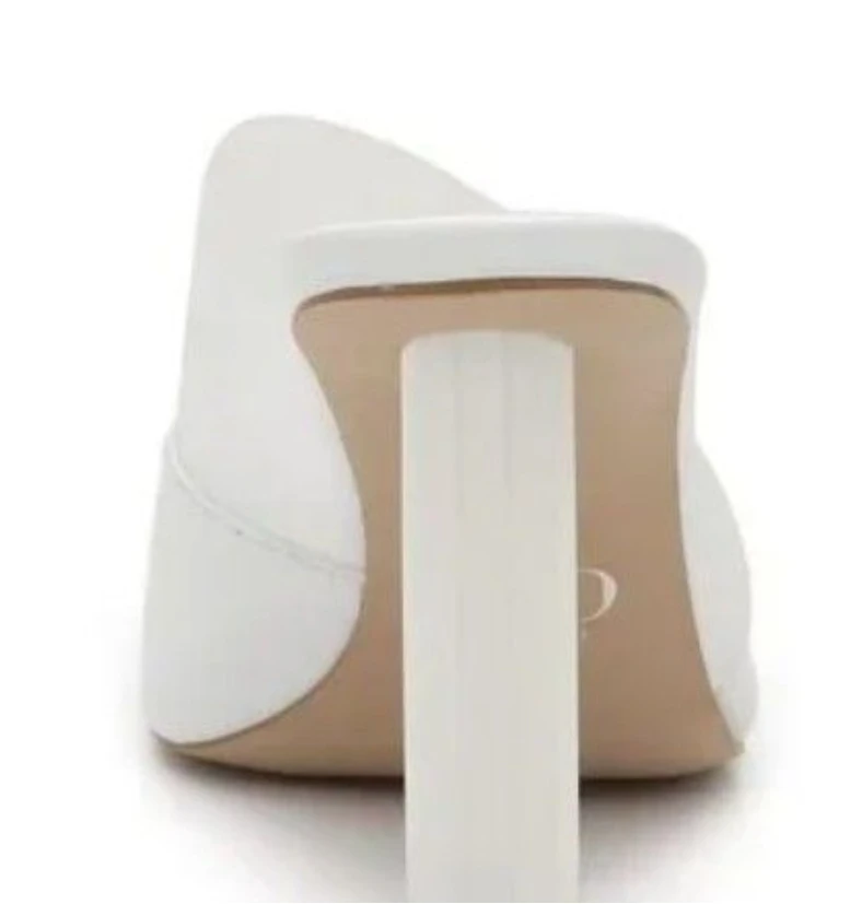 JLO Jennifer Lopez White Pointed Toe Mule Heels - photo 3
