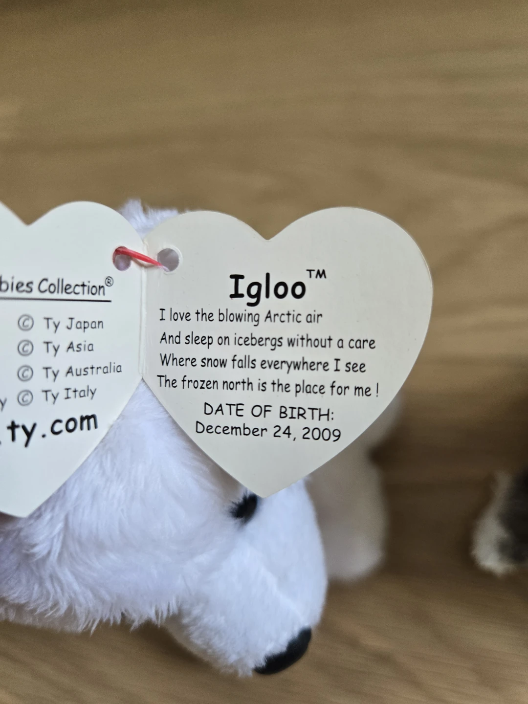 Ty Beanie Babies Igloo Polar Bear Sledder Husky Plush Toy Doll - photo 3