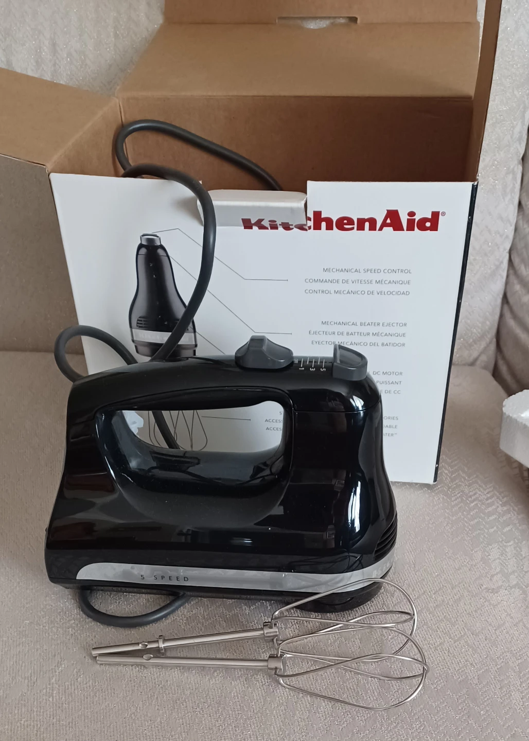 KitchenAid Ultra Power Hand Mixer Black 5-Speed - photo 2