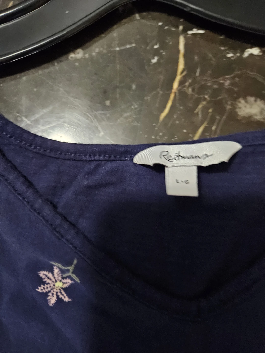 Reitman's Navy Blue Embroidered T-Shirt - Large - photo 4