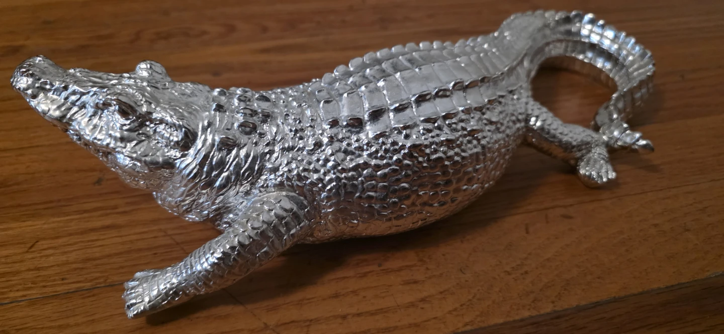 Silver Alligator Figurine - photo 5