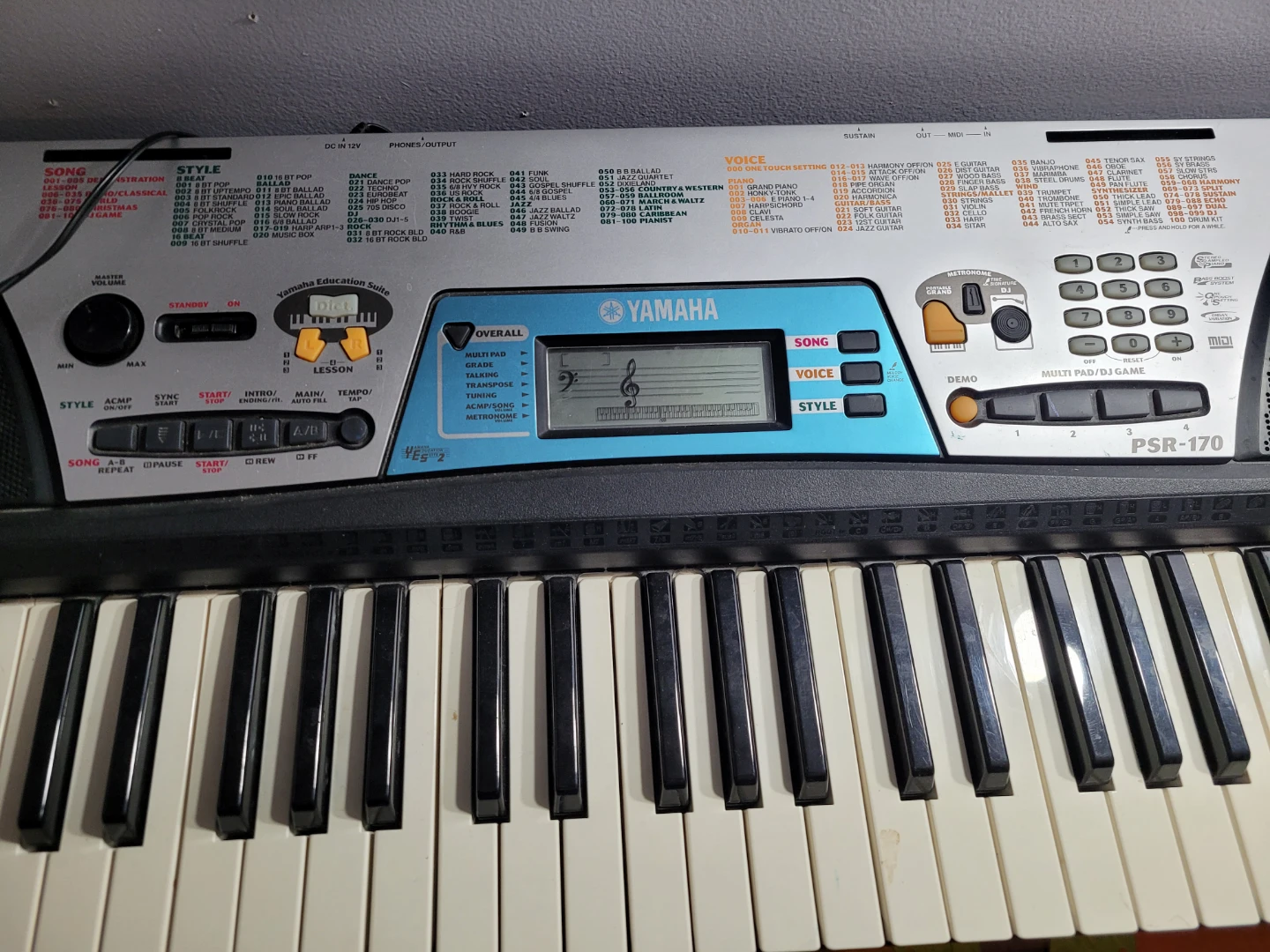 Yamaha PSR-170 Portable Keyboard - photo 2