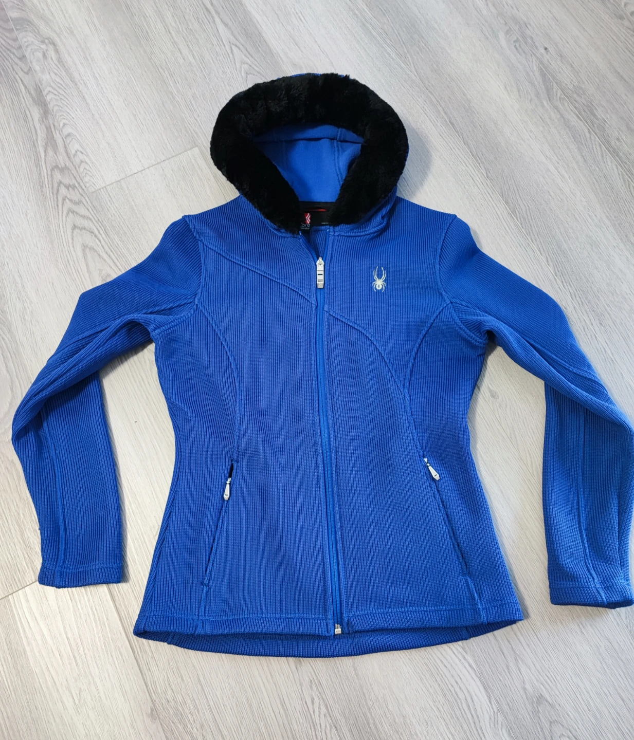 Spyder Core Sweater - Women's Medium Blue Full Zip Fleece Hoodie