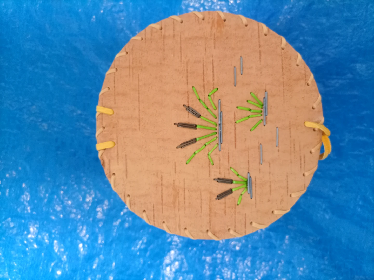 Indigenous Handmade Birch Bark Box with Loon Design - photo 3