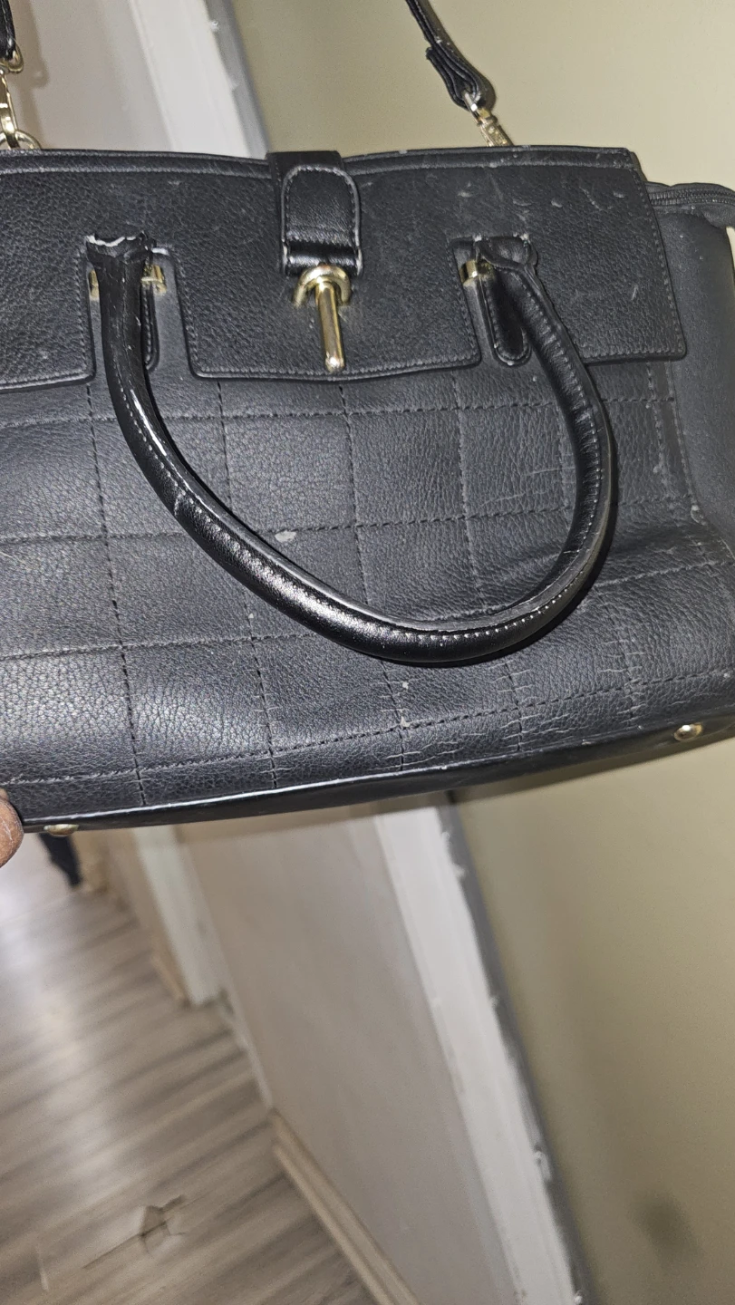 Black Faux Leather Handbag - photo 3