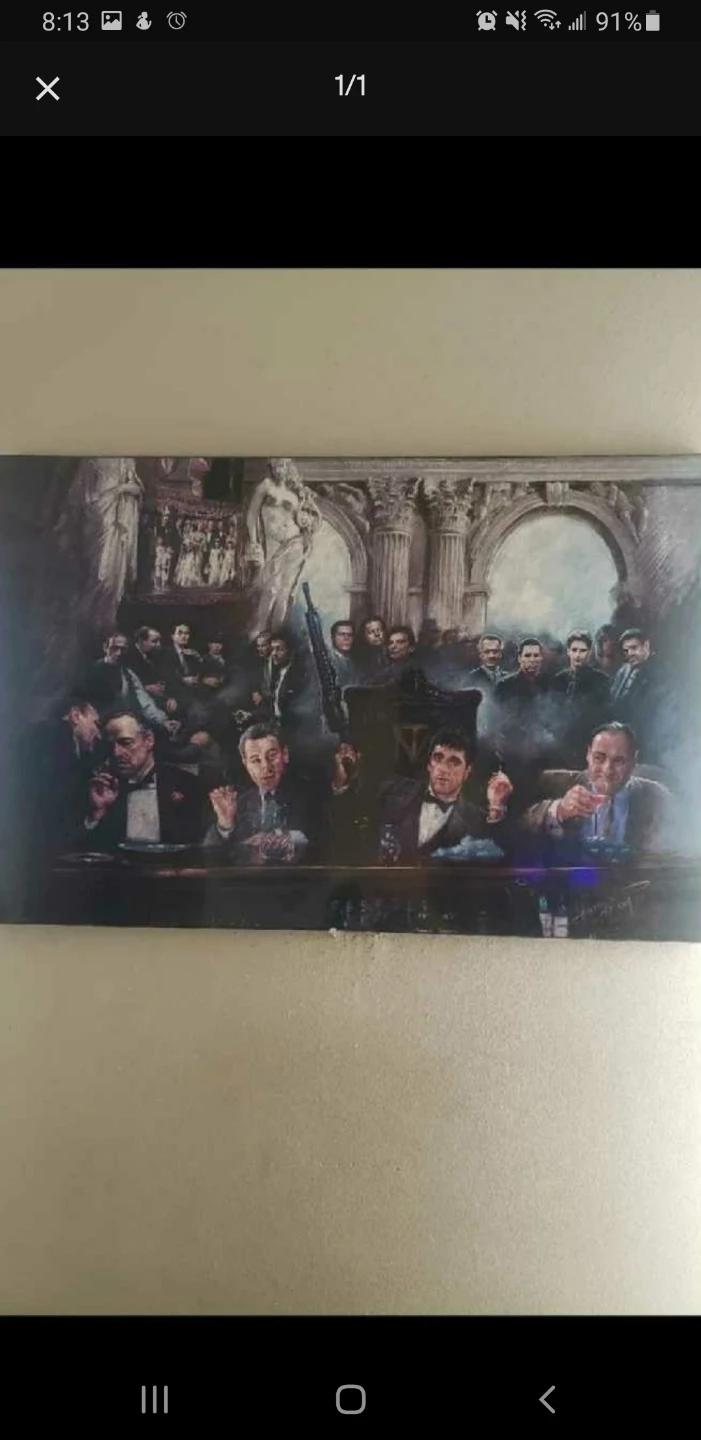 Mafia Movie Scene Canvas Print