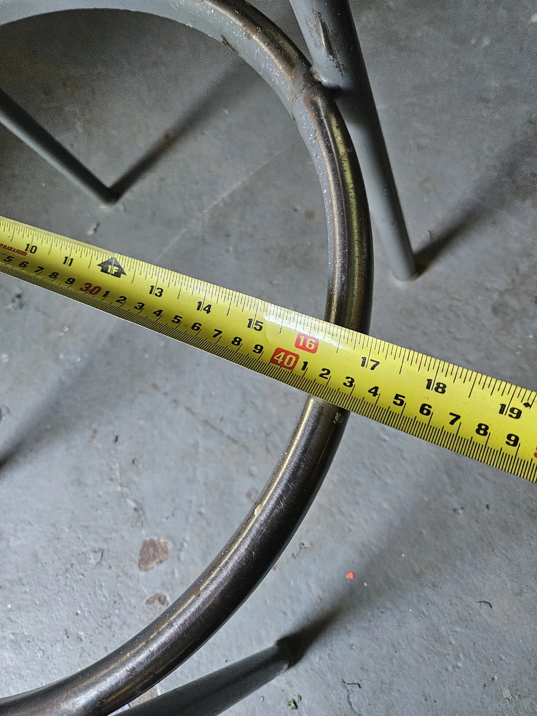 Orange Stool with Metal Legs - photo 5