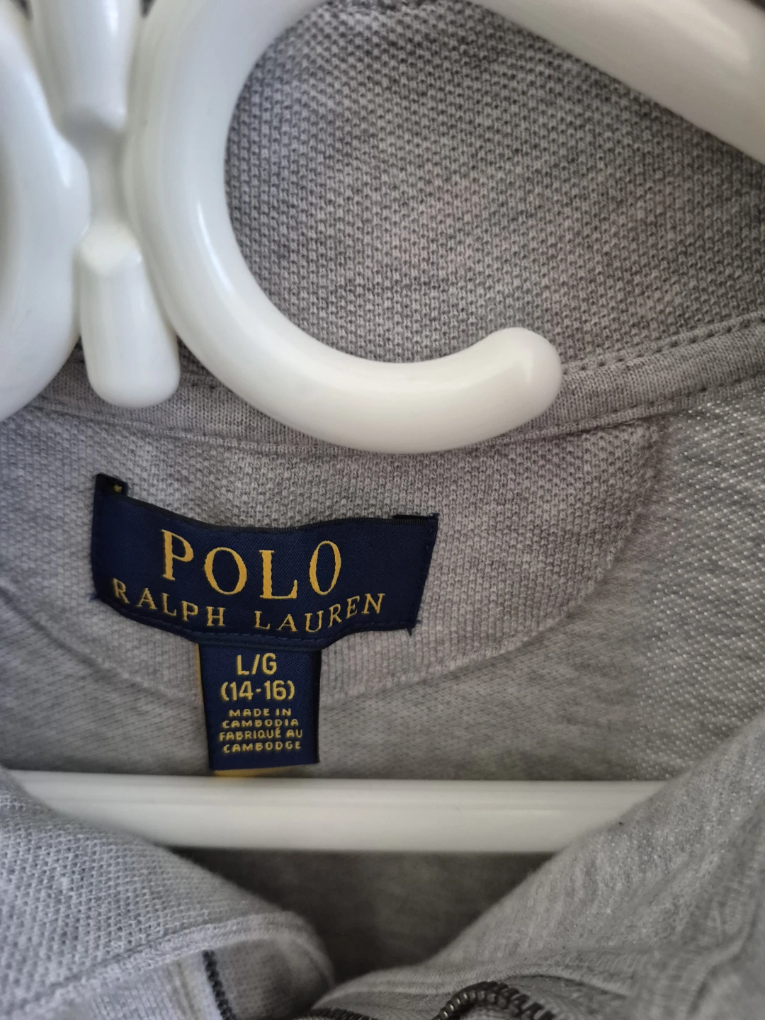 Polo Ralph Lauren Grey 1/4 Zip Pullover Sweater L/G (14-16) - photo 3