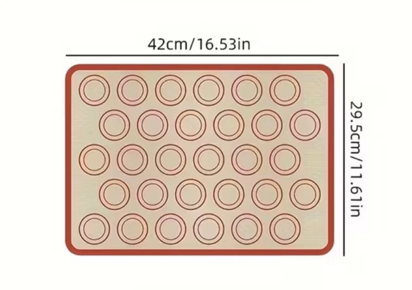 Silicone Baking Mat with Macaron Circles - Large