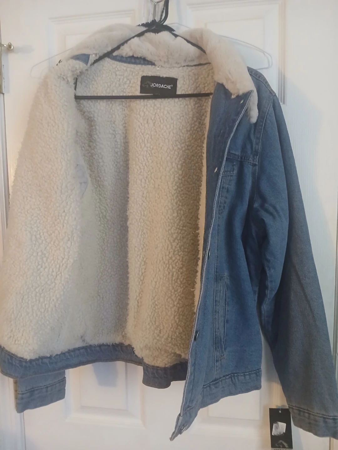 Jordache Women's Denim Sherpa Lined Trucker Jacket - photo 2
