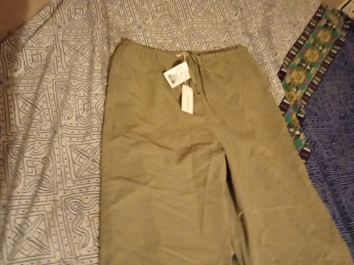 Heartloom Wide Leg Pants - Khaki - Size Tall - photo 3