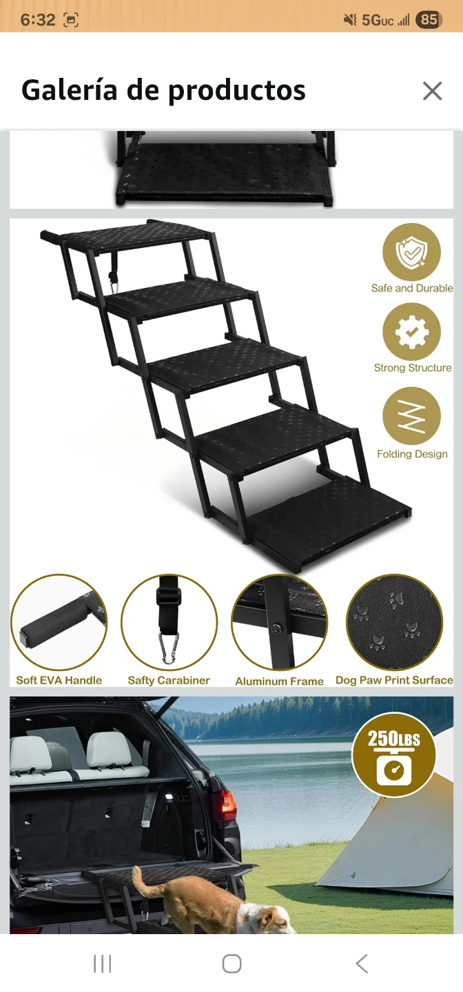 5-Step Folding Pet Stairs for Dogs and Cats - photo 5