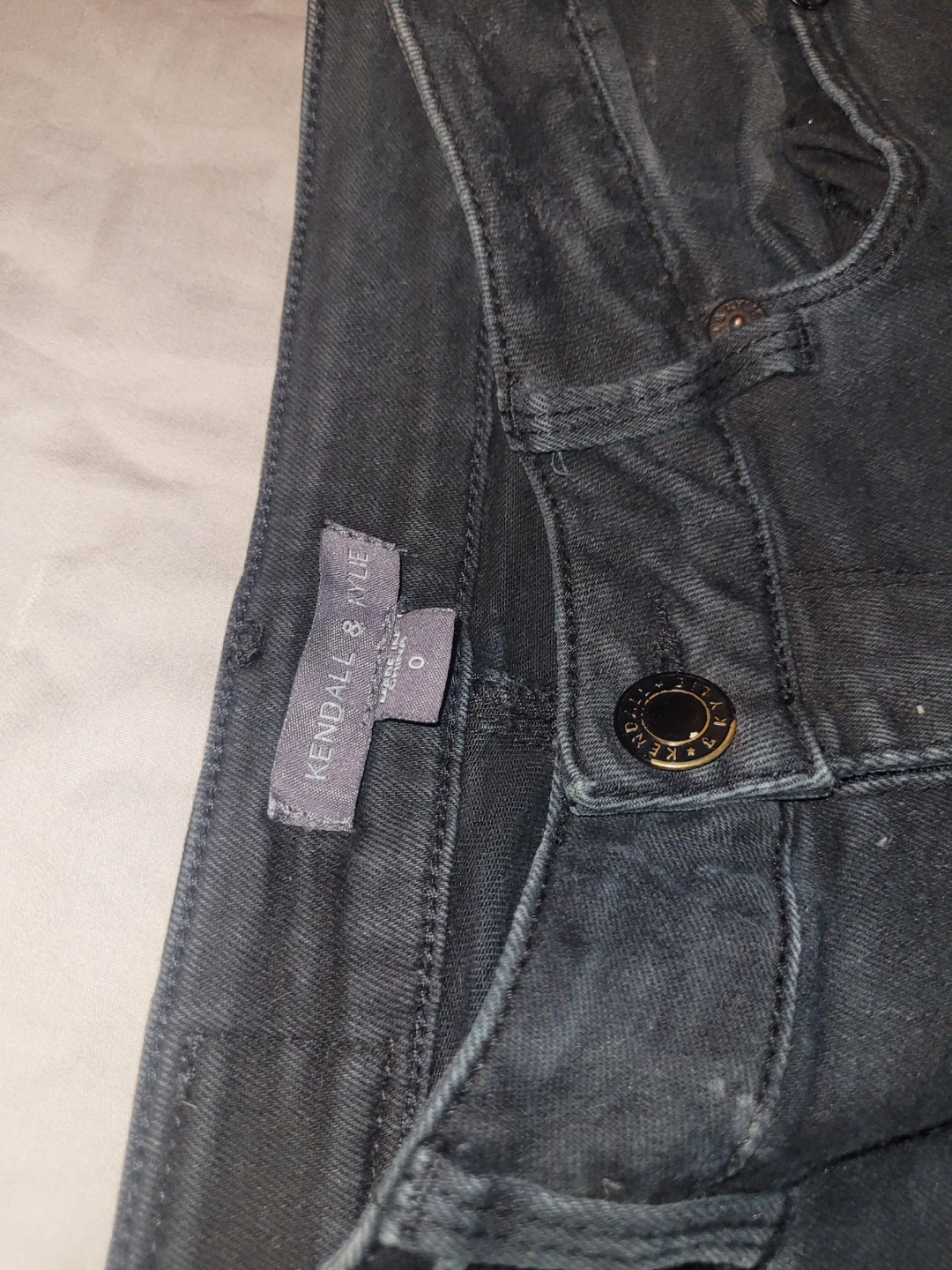 Kendall & Kylie Black Ripped Skinny Jeans Size 0 - photo 3