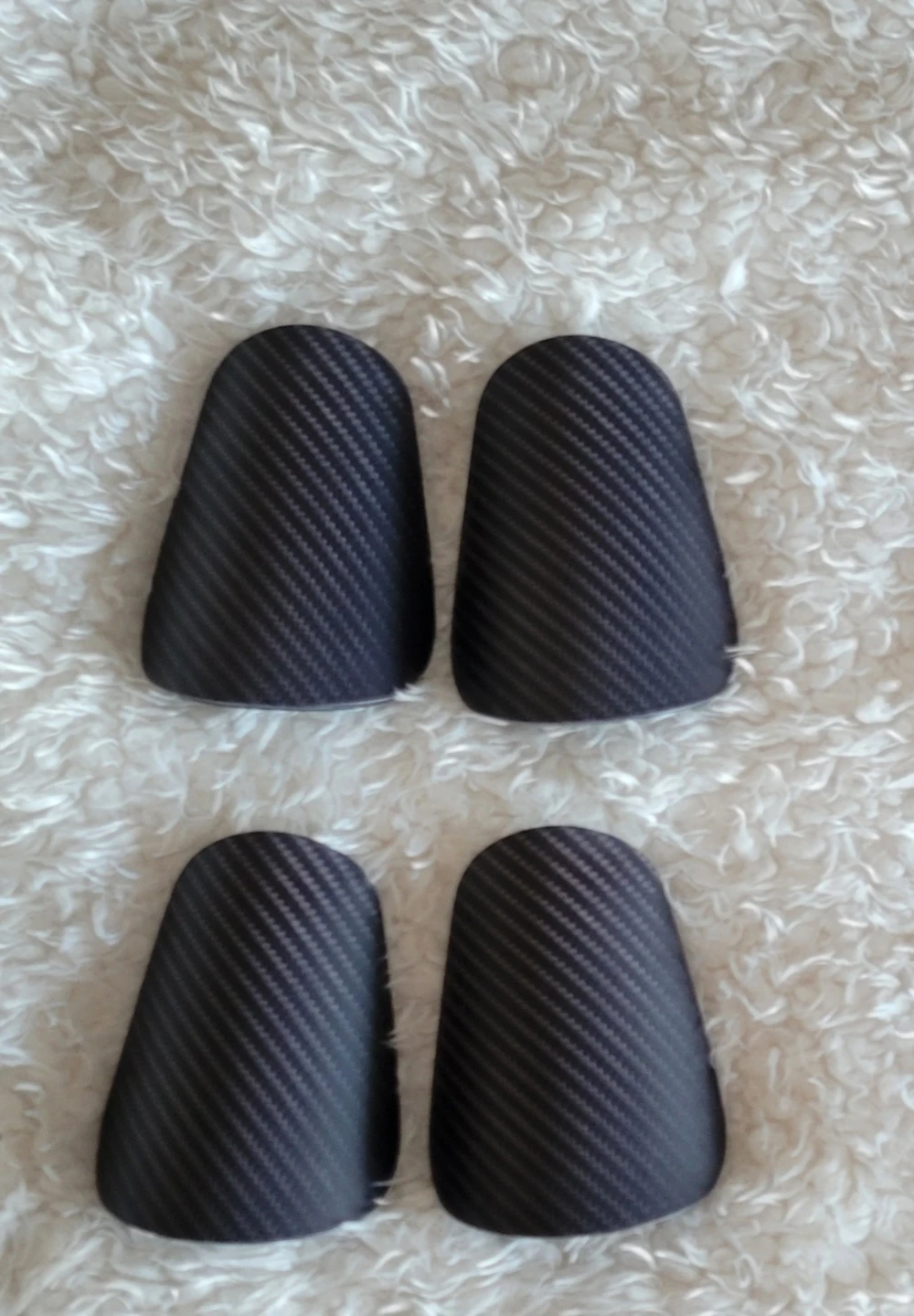 2 pairs Carbon Fibre Shin Guards 4.7"x3"