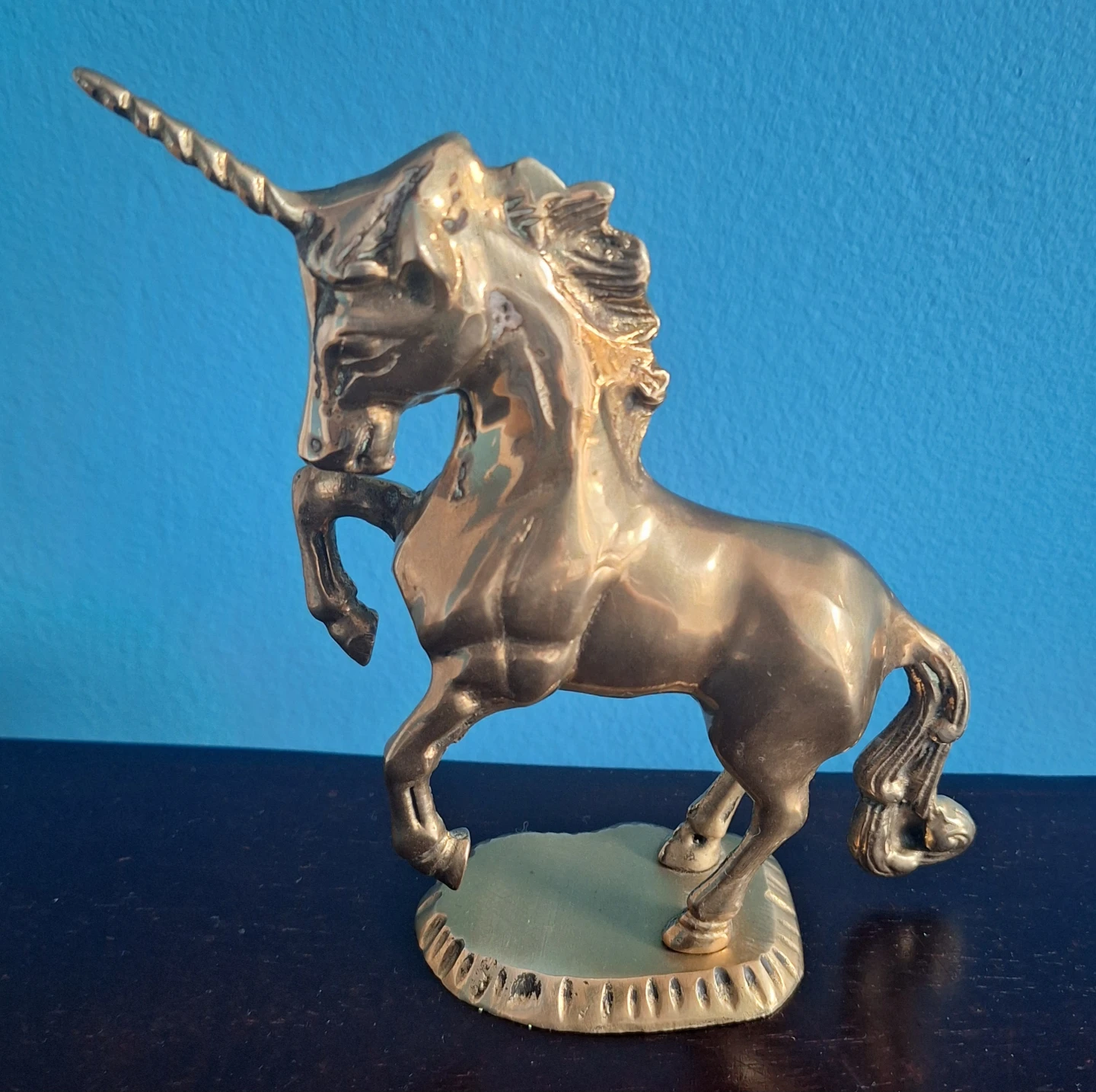 Vintage Solid Brass Unicorn Figurine - photo 2