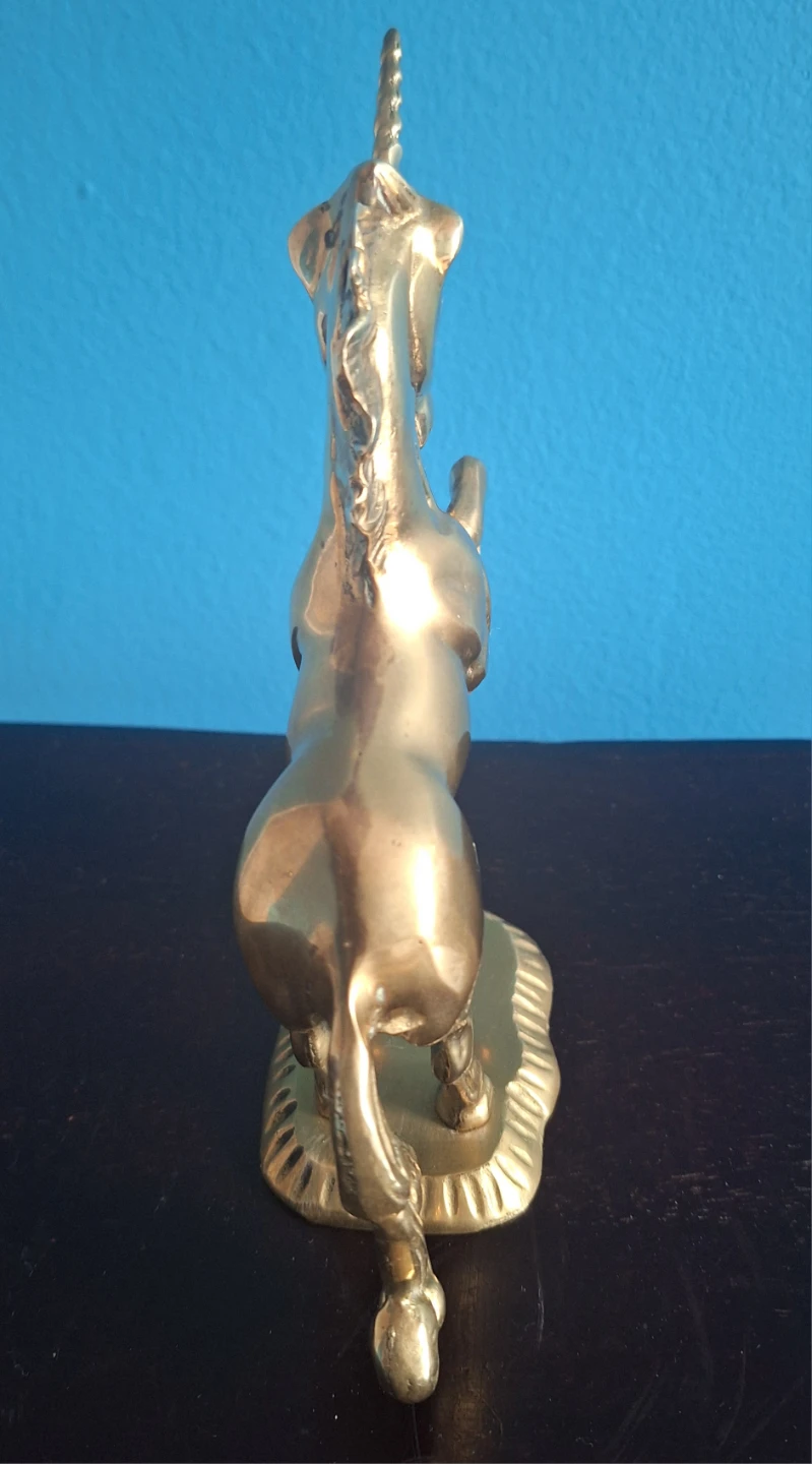 Vintage Solid Brass Unicorn Figurine - photo 3