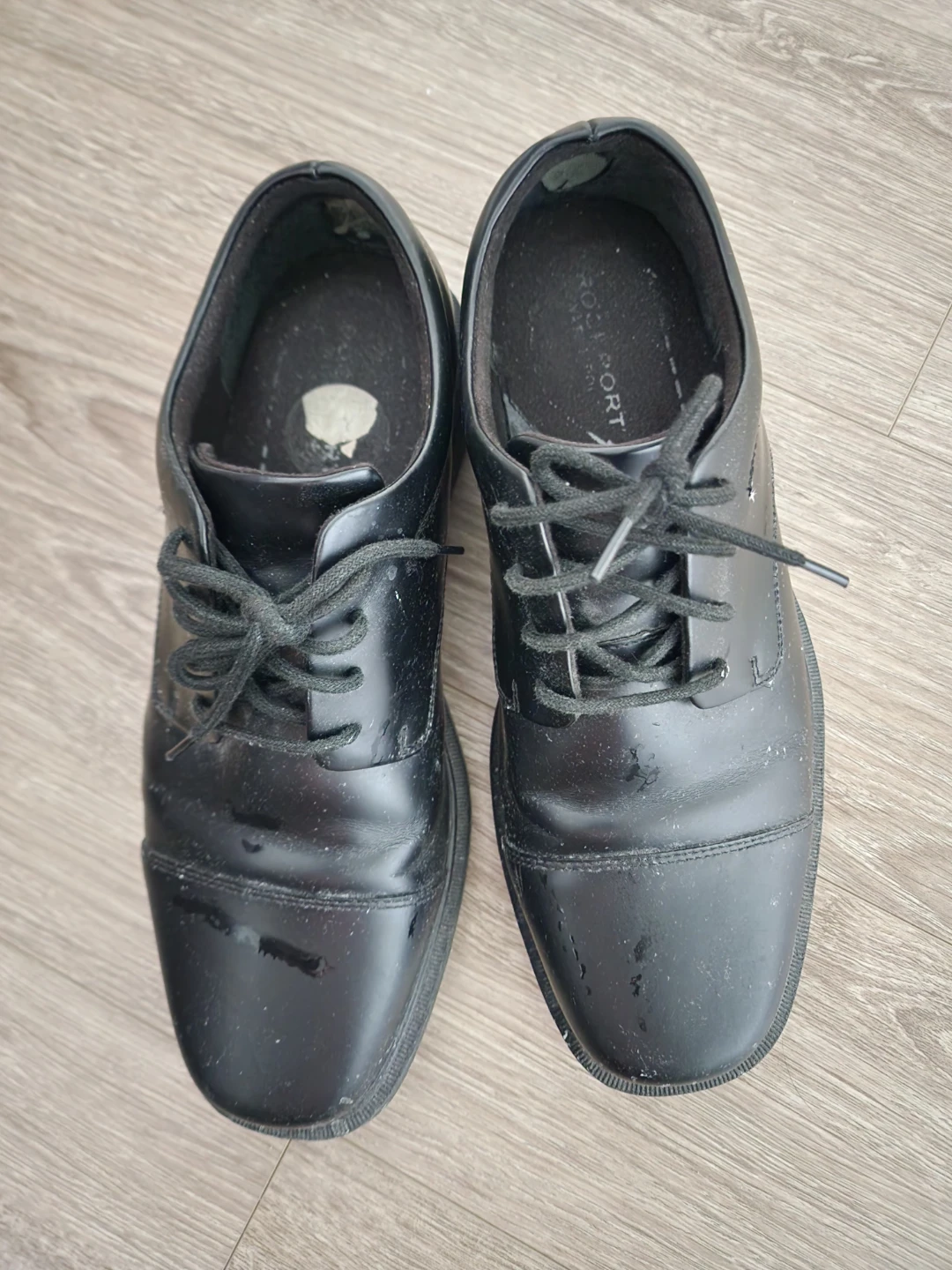 Rockport Black Leather Cap Toe Oxford Dress Shoes - Men's US 9 - photo 2