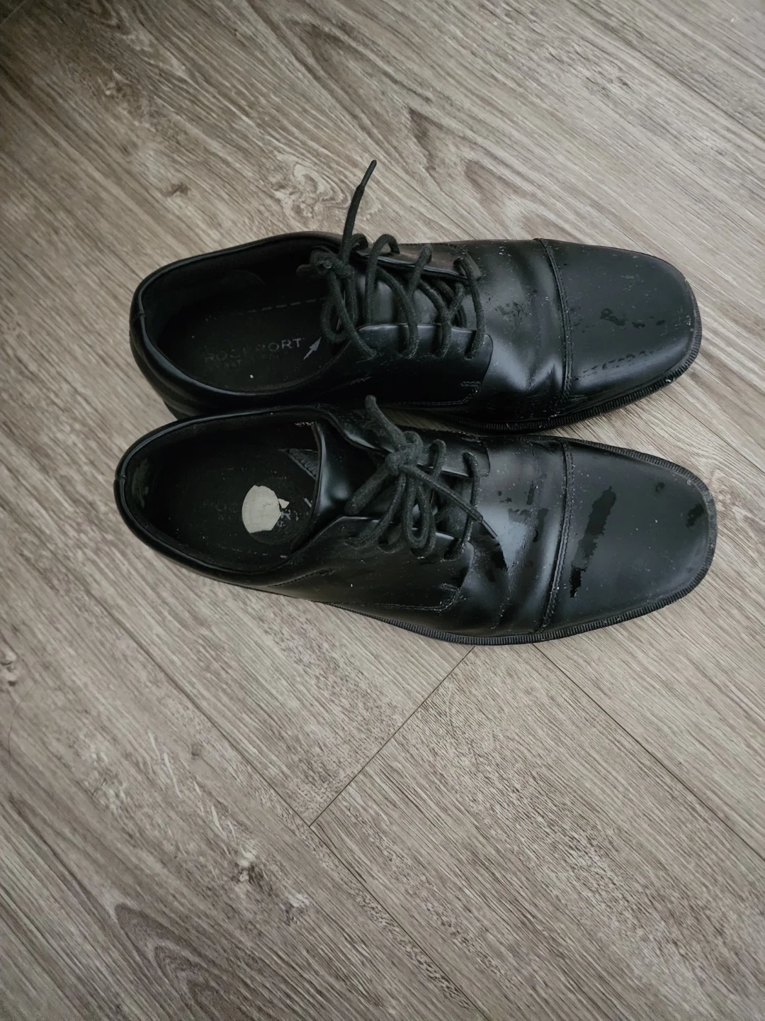 Rockport Black Leather Cap Toe Oxford Dress Shoes - Men's US 9 - photo 3