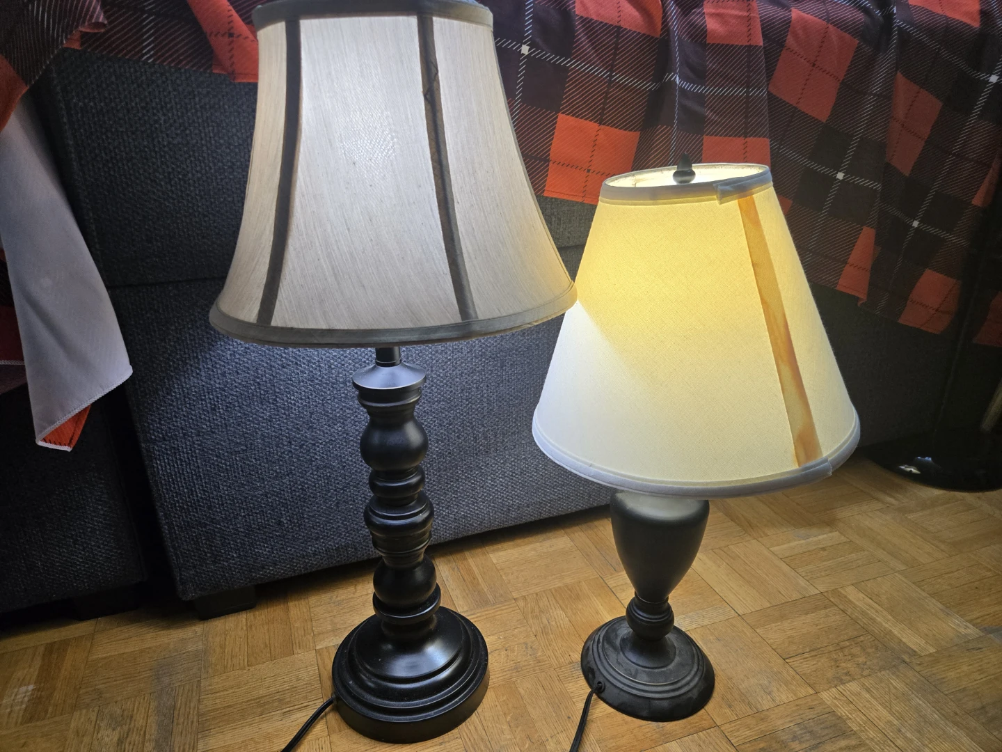 Pair of Table Lamps - Black Base - photo 2