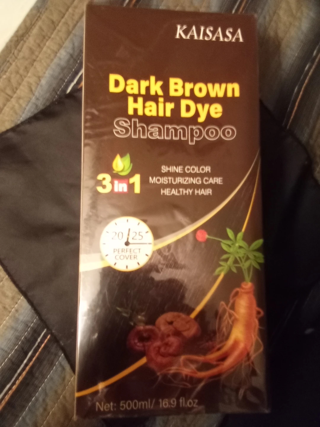 KAISASA Dark Brown Hair Dye Shampoo 500ml