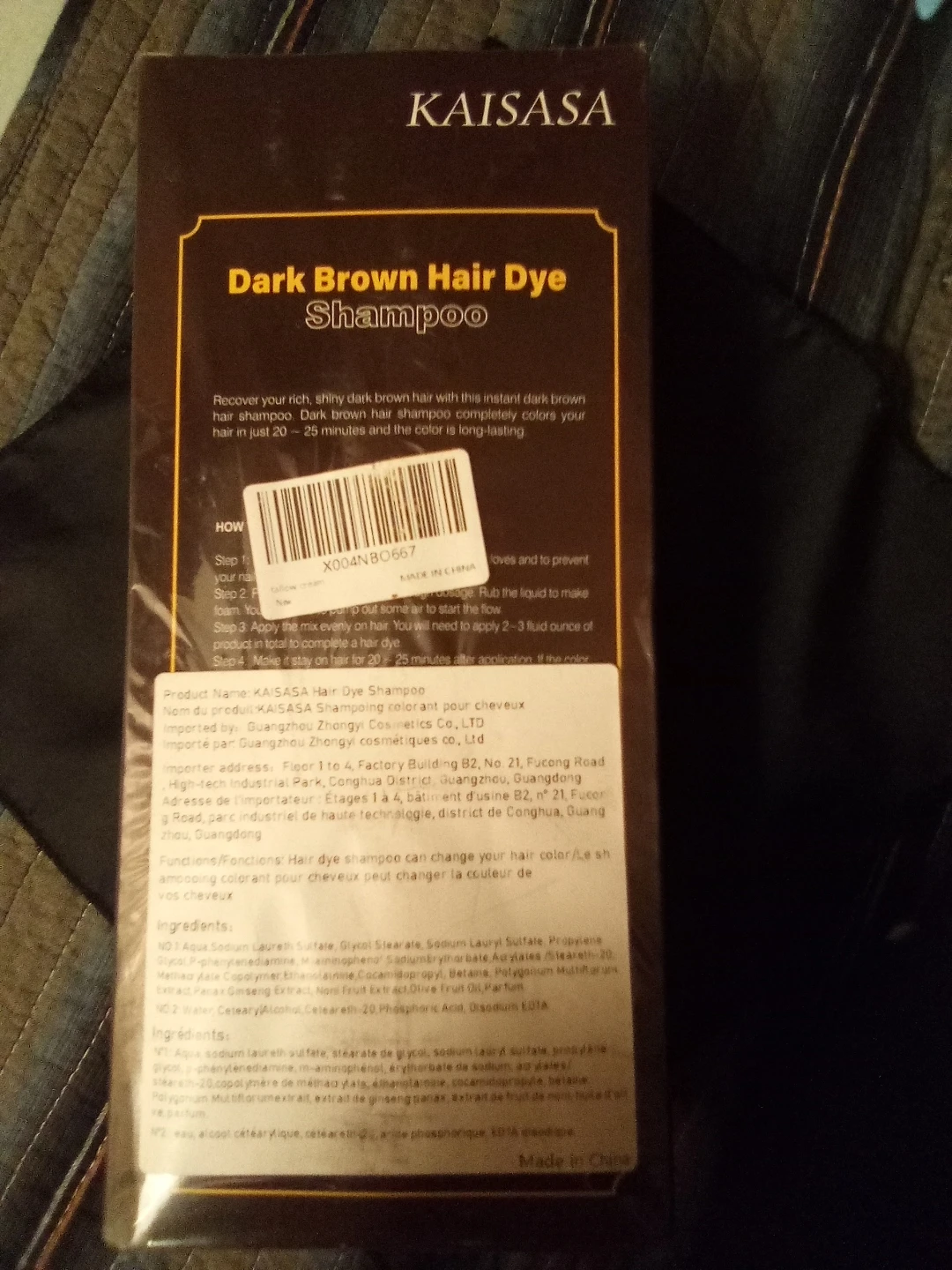 KAISASA Dark Brown Hair Dye Shampoo 500ml - photo 3