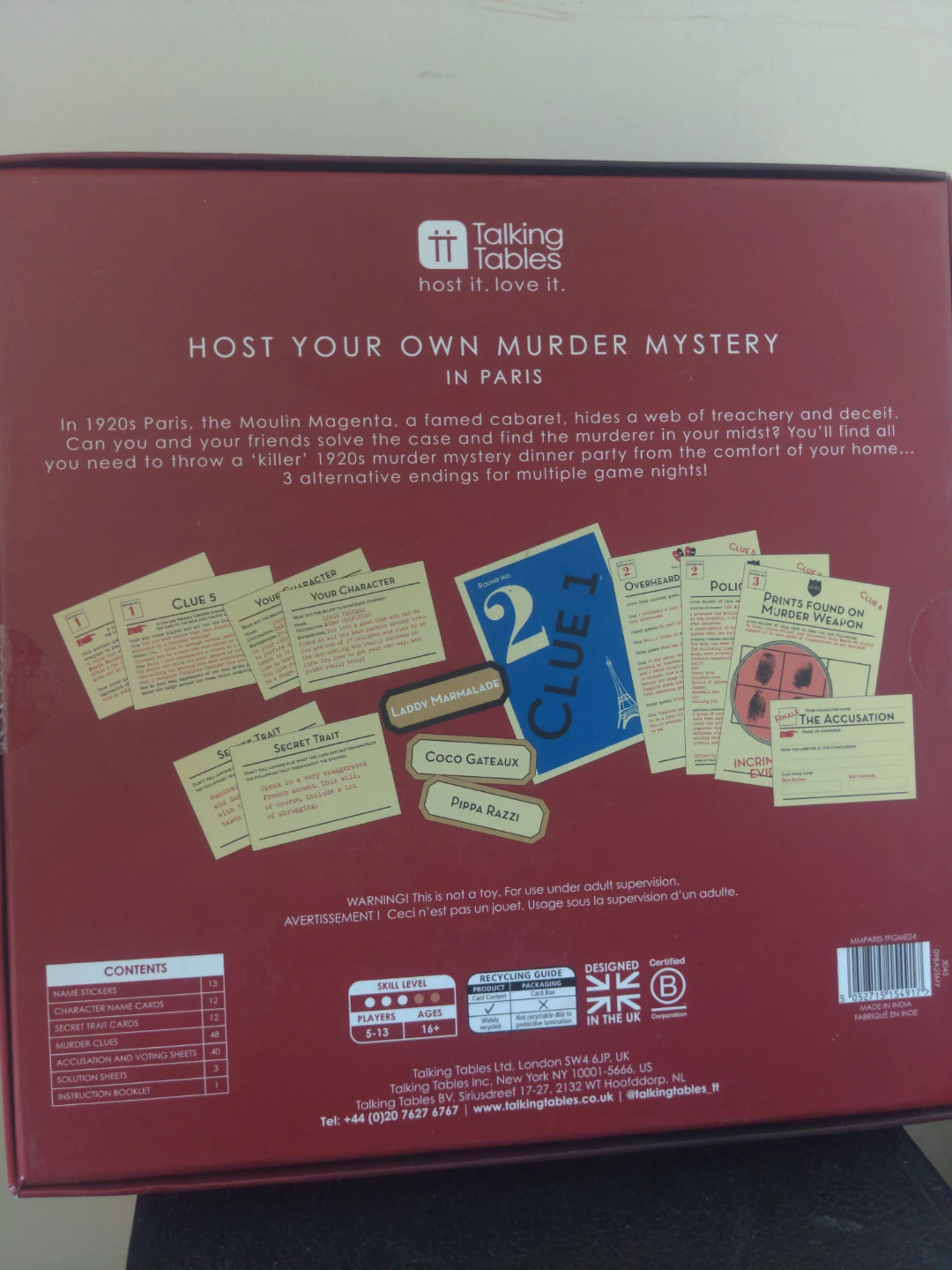 Talking Tables Host Your Own Murder Mystery in Paris Game - photo 2