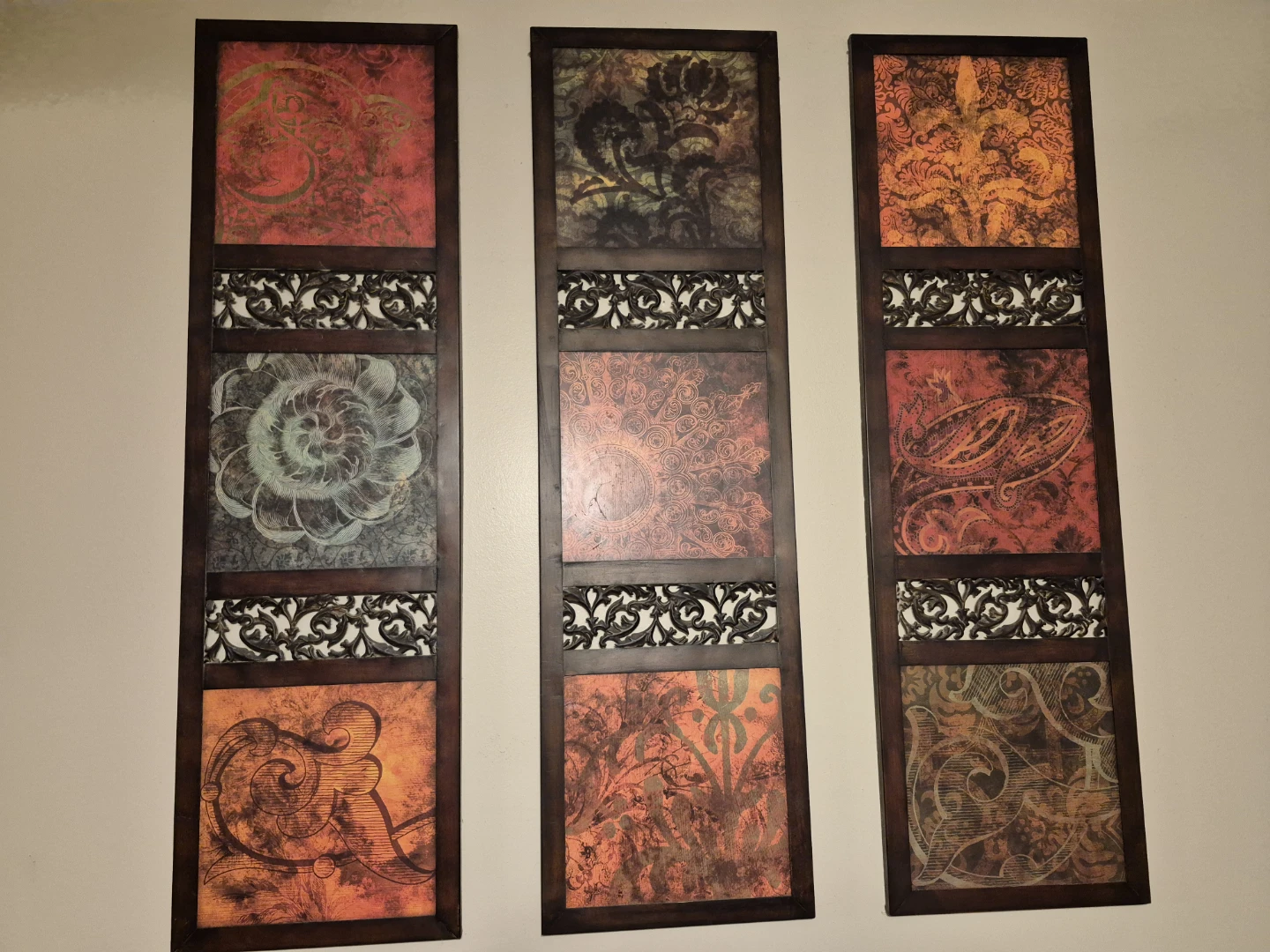Set of 3 Multi-Panel Wall Art Decor