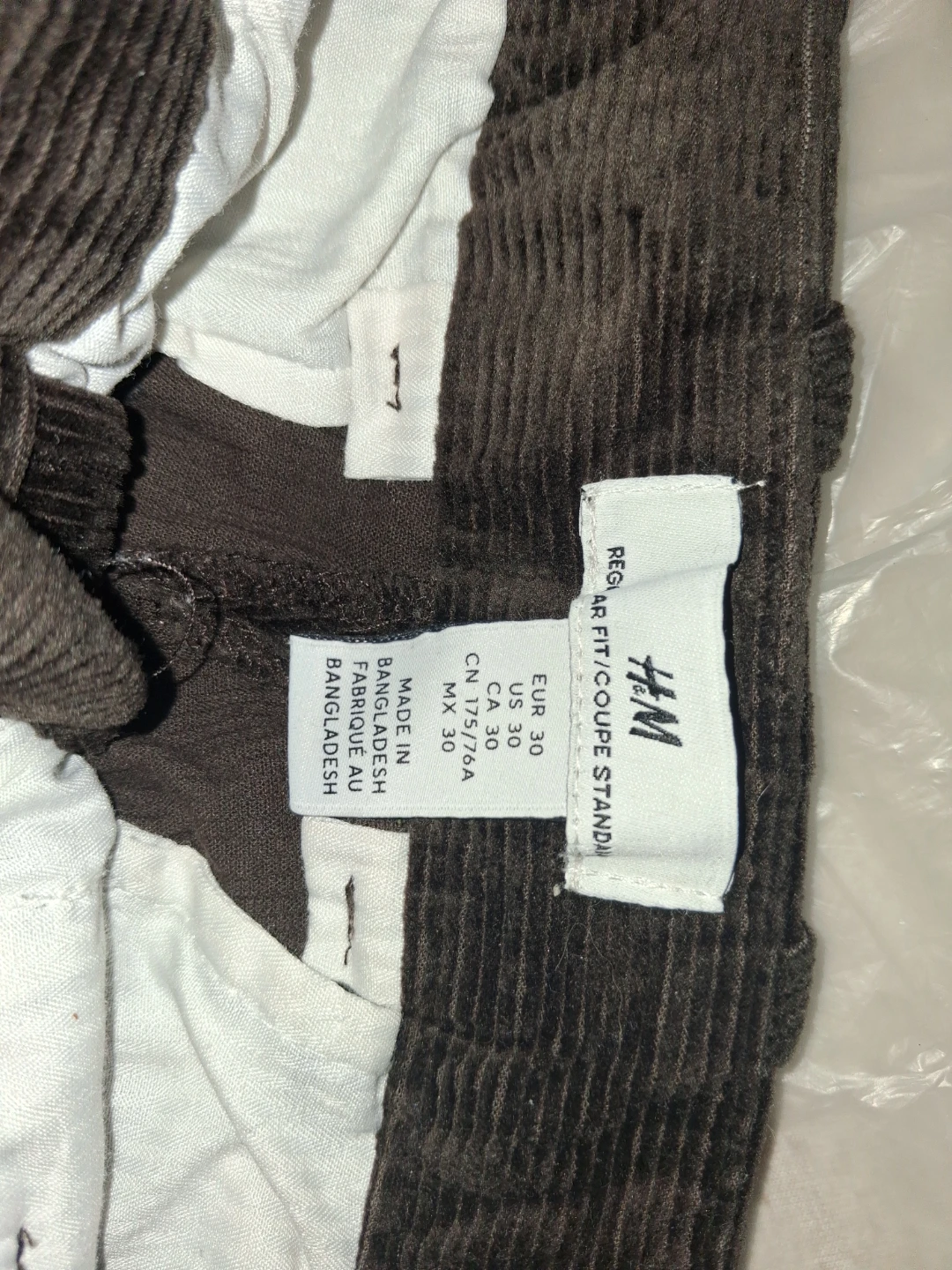 H&M Men's Corduroy Pants - Brown, Size 30 - photo 2