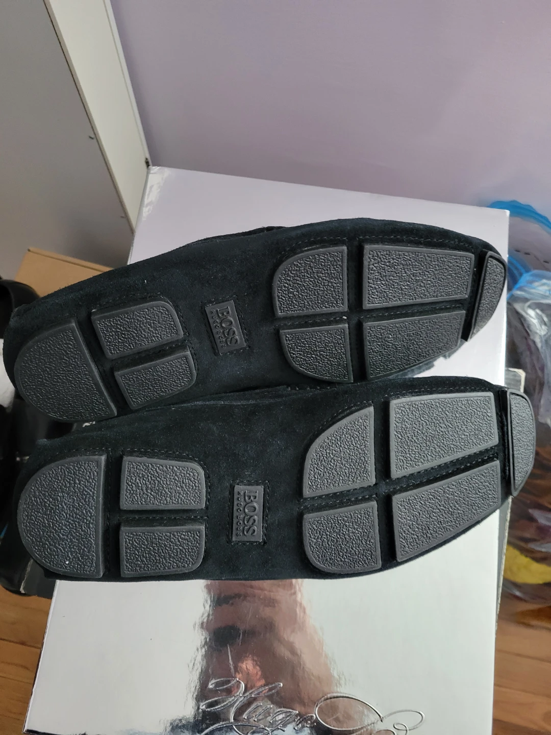 Hugo Boss Men's Black Suede Driving Moccasins - photo 4