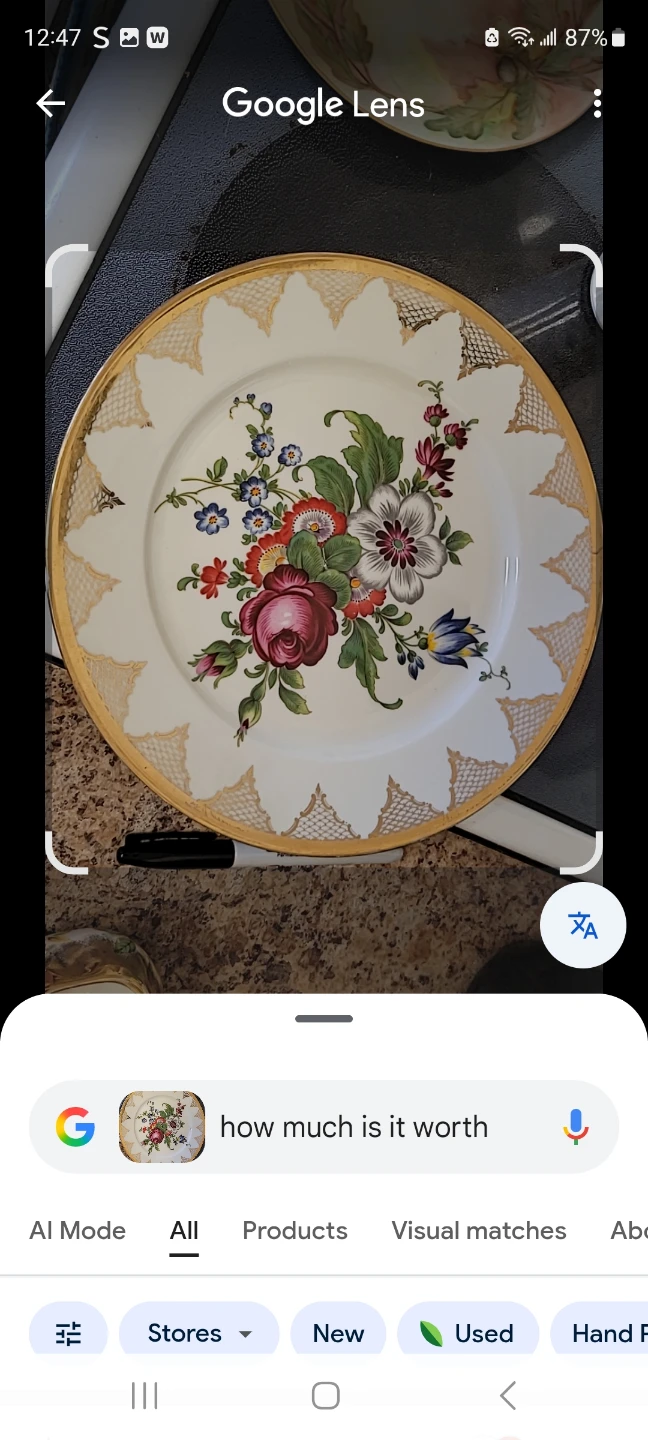 Decorative Floral Plate