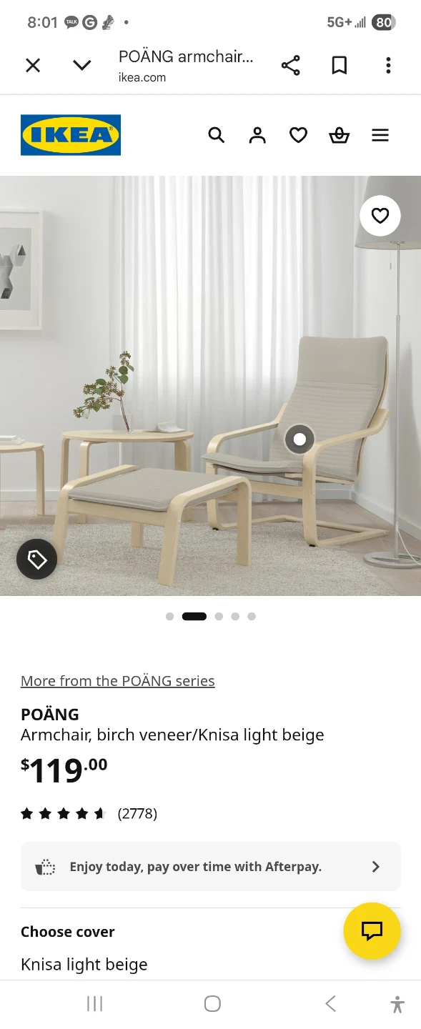 IKEA POÄNG Armchair & Footstool Set - photo 2