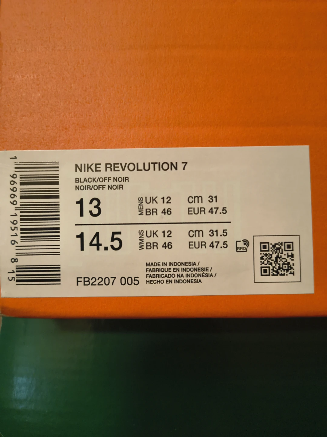 Nike Revolution 7 Running Shoes - Black - Men's Size 13