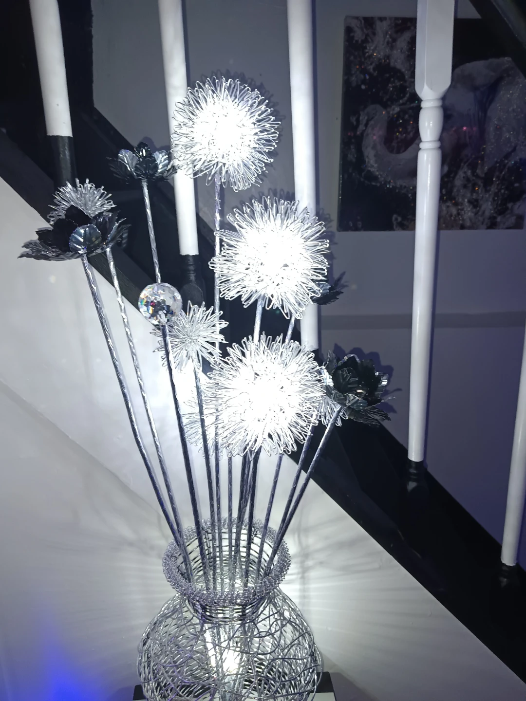 Decorative Wire Flower Arrangement in Vase - photo 4