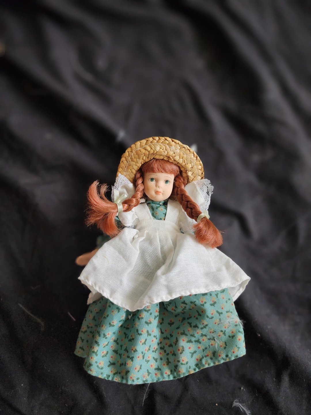 Vintage Doll with Braids and Straw Hat - photo 2