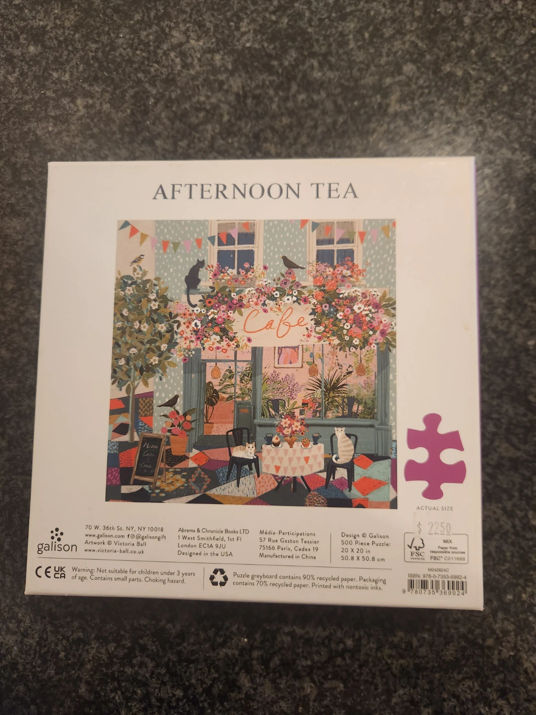 Galison Afternoon Tea 500 Piece Jigsaw Puzzle - photo 2