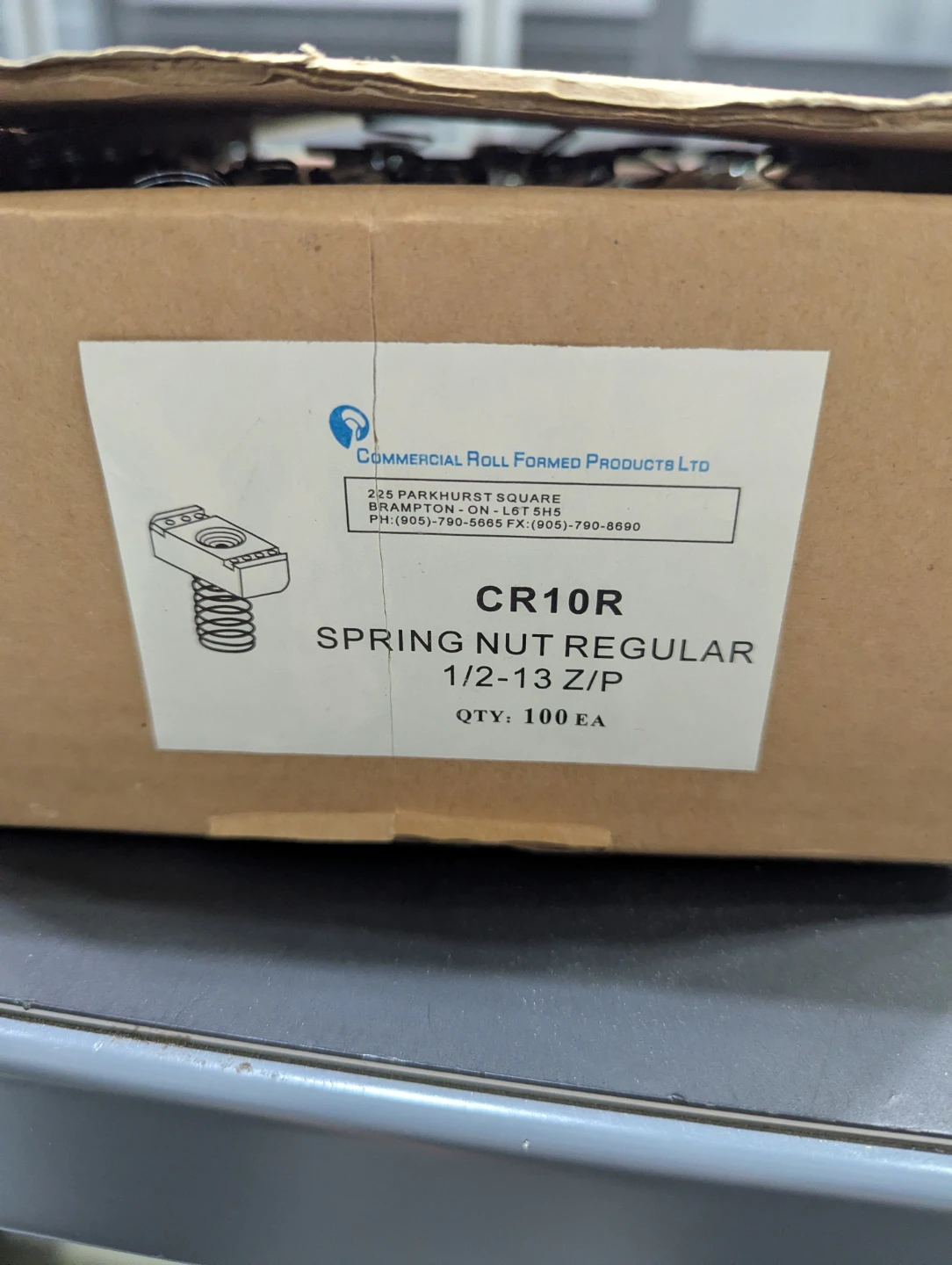 CR10R Spring Nut Regular 1/2-13 Z/P