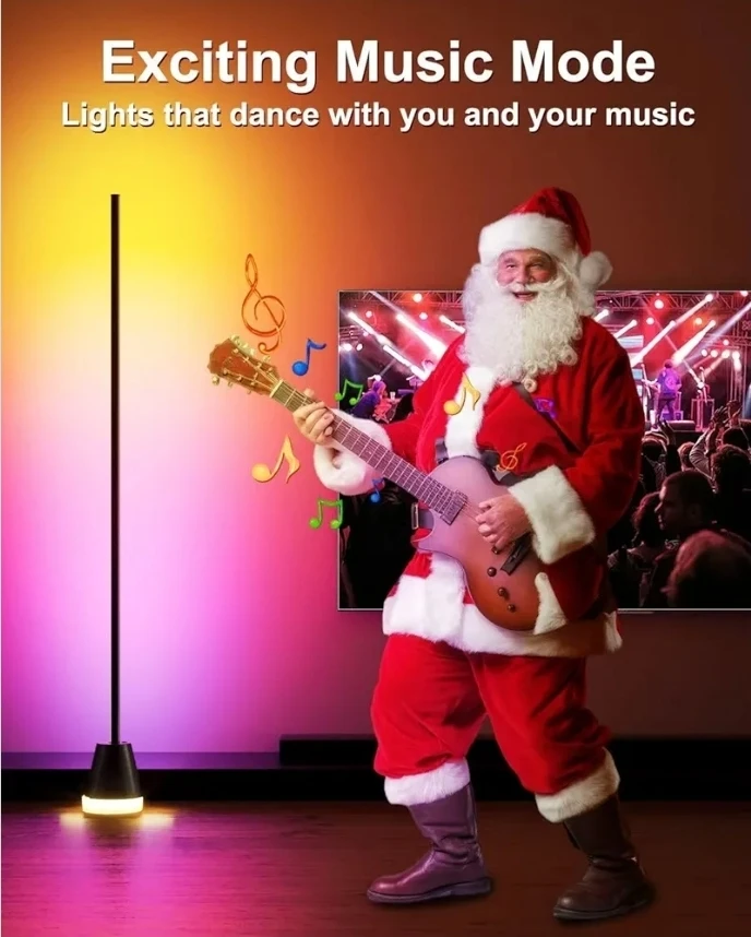 Smart RGB LED Corner Floor Lamp,172 LEDs Bright Standing Lamps - photo 4