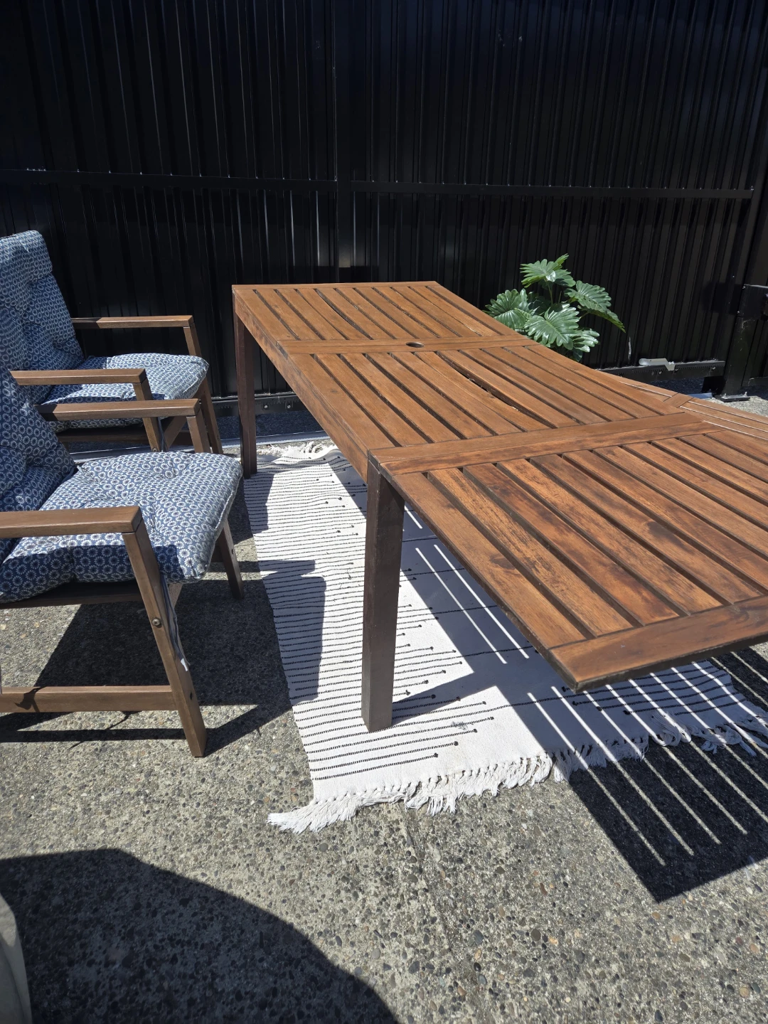Newly refinished ikea applaro patio set - photo 2