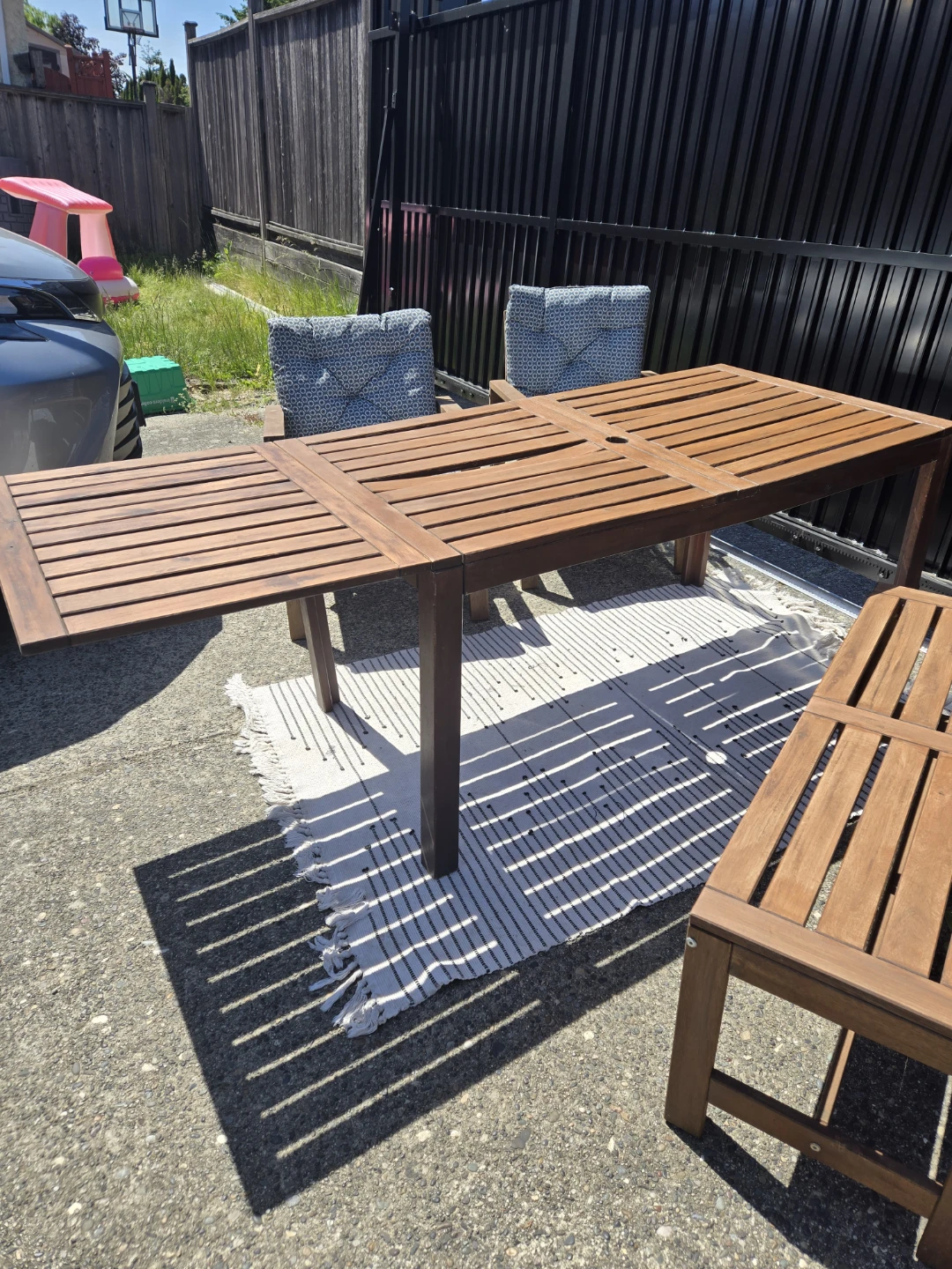 Newly refinished ikea applaro patio set - photo 4