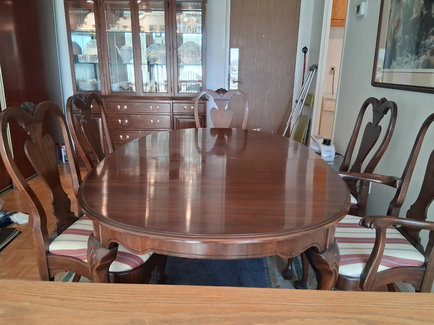 Vintage harden solid cherry wood dinning room set