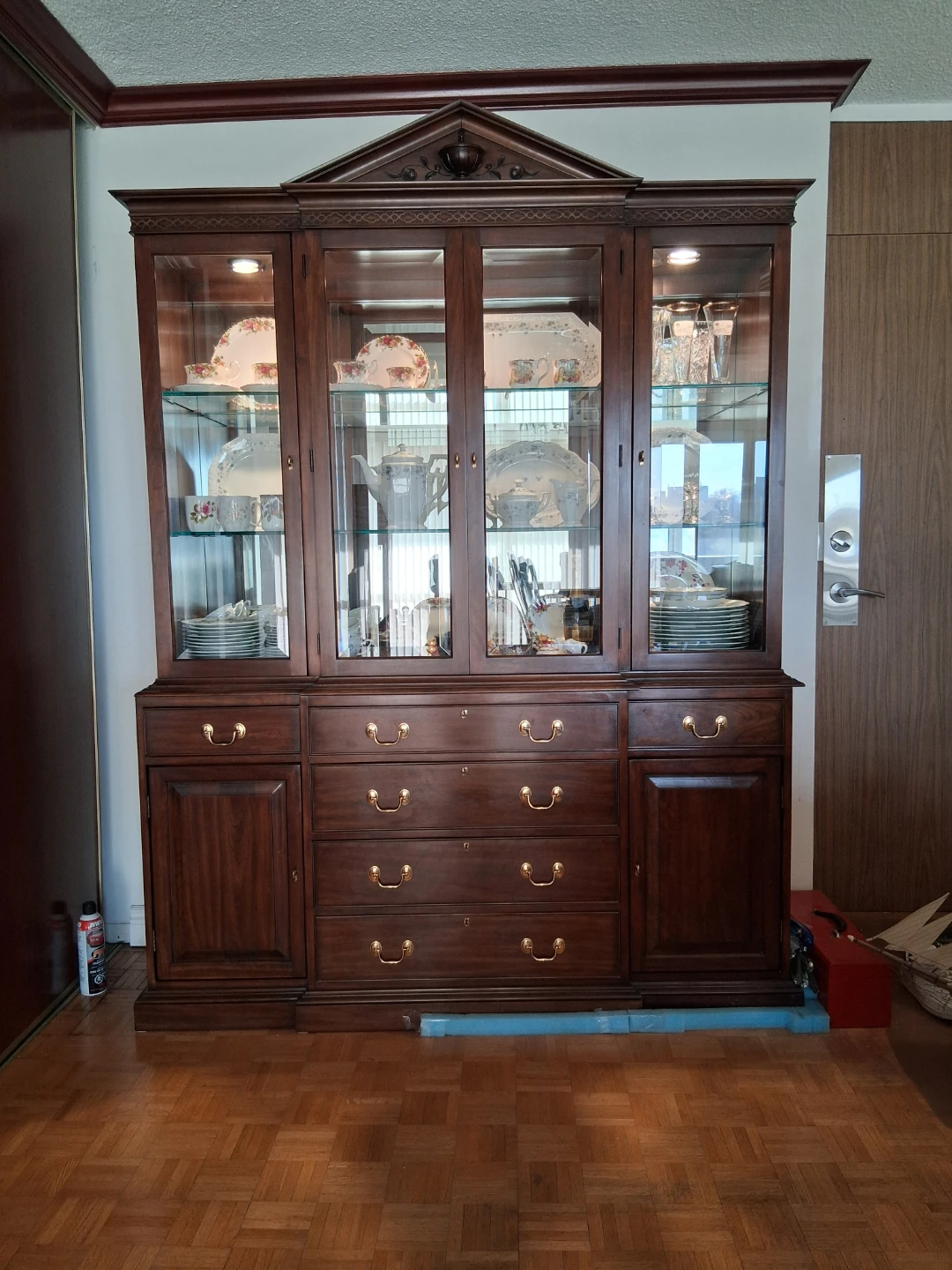 Vintage harden solid cherry wood dinning room set - photo 2