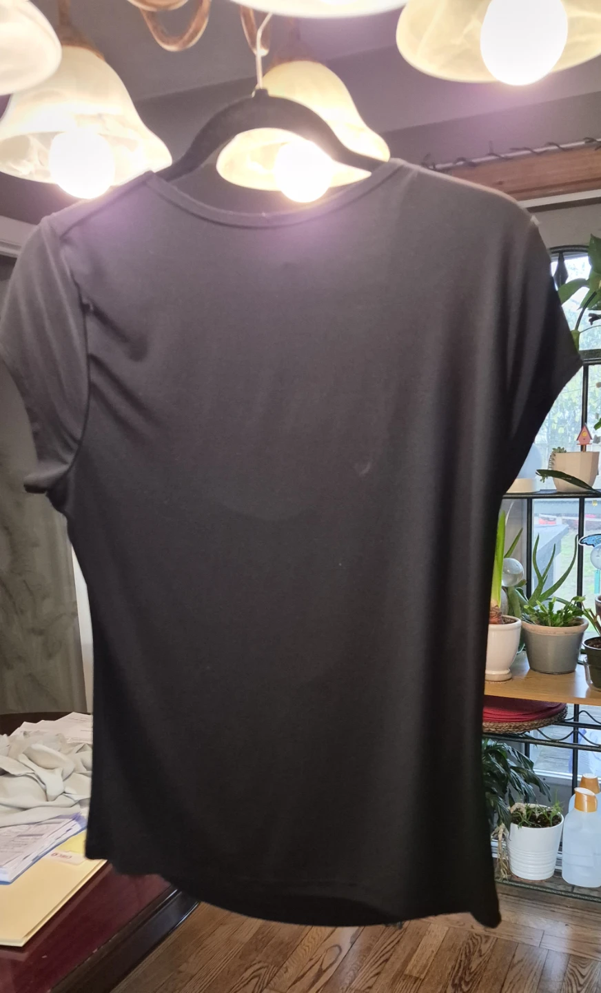 Suzie in the City Black Draped Neck T-Shirt XL